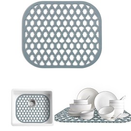 SAMSIER Sink Protectors for Kitchen Sink 13x11 &16x12 &19x14 &21x16 &22x13 &24x13 &26x14 &28x14 &30x16, Large Silicone Sink Mats Grid for Bottom of Farmhouse Sink (13”x11”)