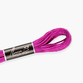 Luca-S Stranded Cotton Thread for Hand Embroidery, 8 Meter skeins, Color 69 / DMC 3607 / Anchor 87, Embroidery Floss, Cross Stitch Thread