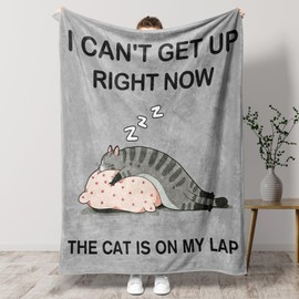 KAAYEE Cat Gifts for Women, Blanket Gifts for Cat Lovers Women Men on Birthday Christmas Valentines, Friendship Gifts