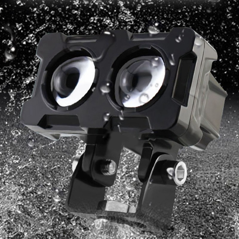 2PCS Motorcycle LED Fog Lights Rust Proof Shockproof Bright Light