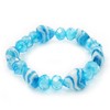 Avalaya Light Blue Heart & Faceted Bead Flex Bracelet -