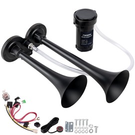 FARBIN Loud Train Horn for Car 12V 150db Super Loud Air Horn Dual Trumpet Truck Horn with Compressor and Button