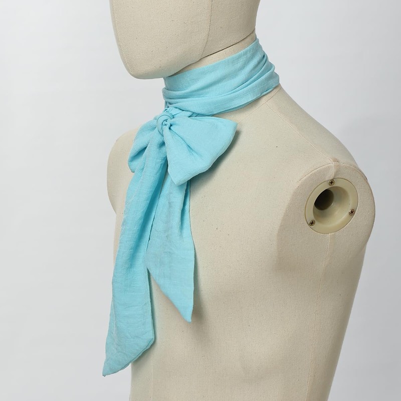 COSDREAMER Men's Renaissance Scarf Jabot Cravat Costume Collar (Light Blue)