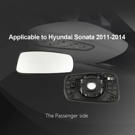 Passenger Side Mirror Replacement Glass for Hyundai Sonata 2011-2014,Automotive Exterior Heated Right Side View Mirror Glass for 2011 2012 2013 2014 Hyundai Sonata(SKOUIO 01-S)