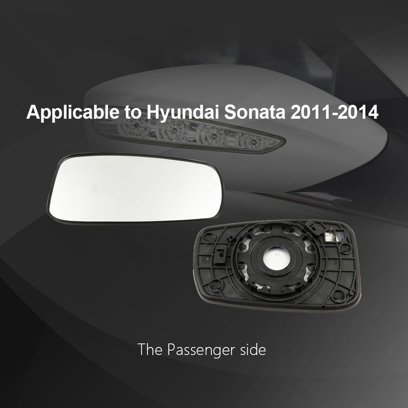 Passenger Side Mirror Replacement Glass for Hyundai Sonata 2011-2014,Automotive Exterior