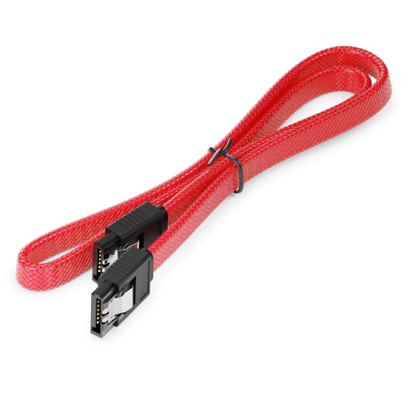 deleyCON 30 cm SATA 3 Cable Nylon 6 Gbit/s Data
