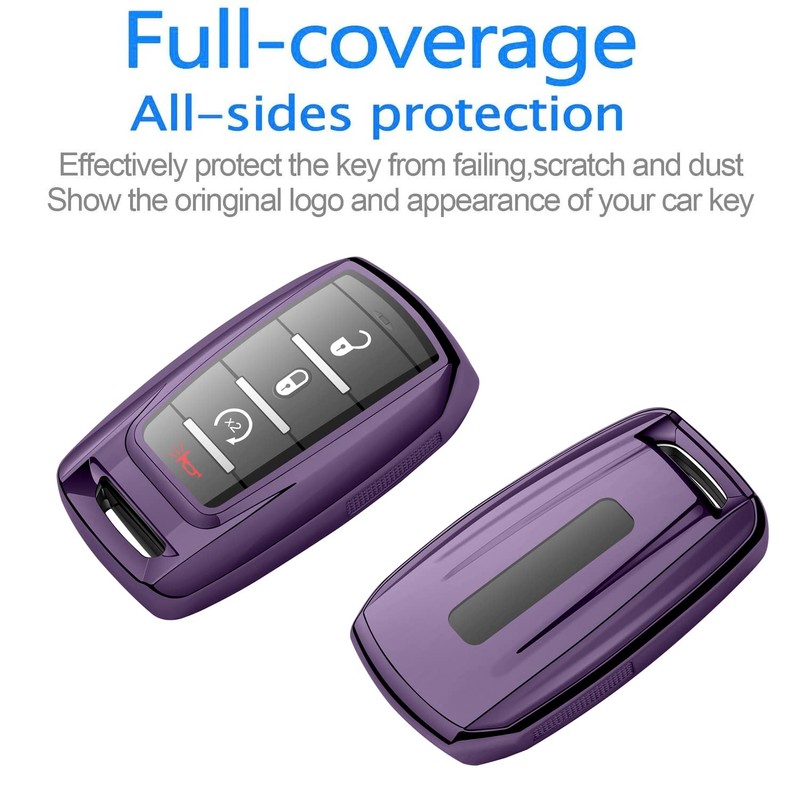 Tukellen for Dodge Key Fob Cover,Special Soft TPU Key Case