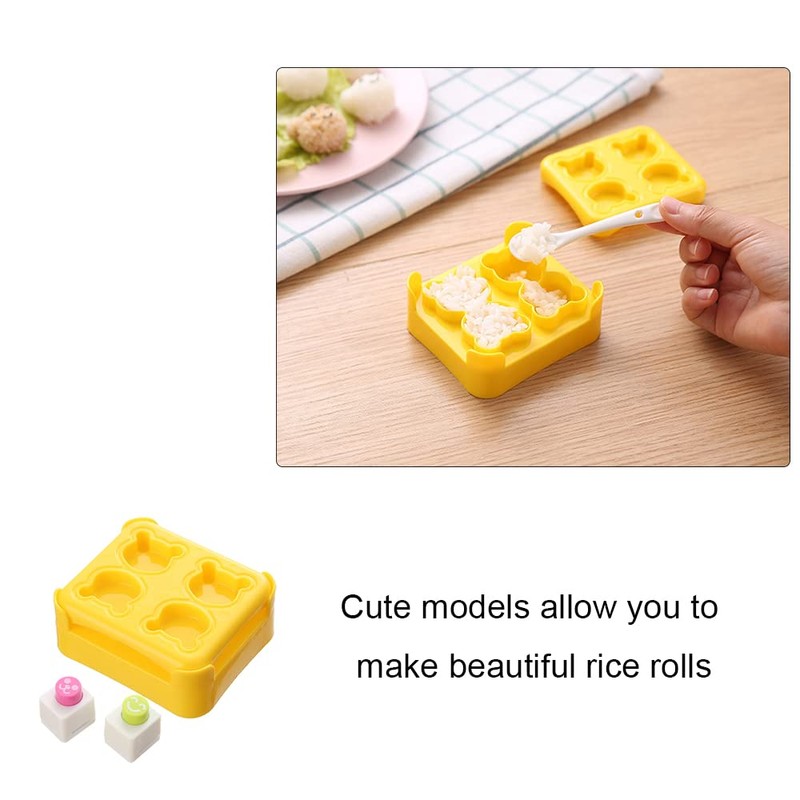 YongXiangPeng Sushi Making Kit Rice Mould,Rice Ball Mold Cartoon Bear