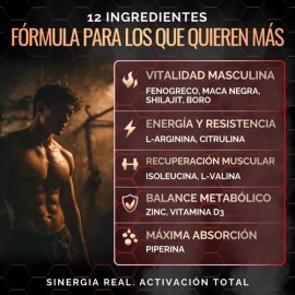 Vitaminas Hombre Precursor Testosterona 180 Caps Testo Alfa