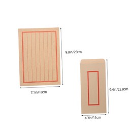 KICHOUSE 44pcs Retro Envelope Set with Self Sealing Paper for Letters Calligraphy and Greeting Cards Vintage Style Envelopes for Weddings Business Use and Present Wrapping