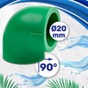 Pack of 10 Pipe Connectors Thermal Welding with 90 Degree