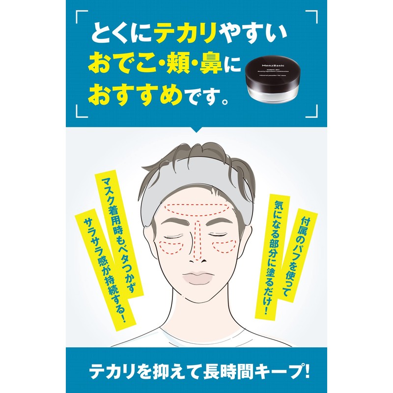 Men's Basic Anti-Glare Powder, Skin Care, Anti-sebum Anti-Glare, Men's, Free
