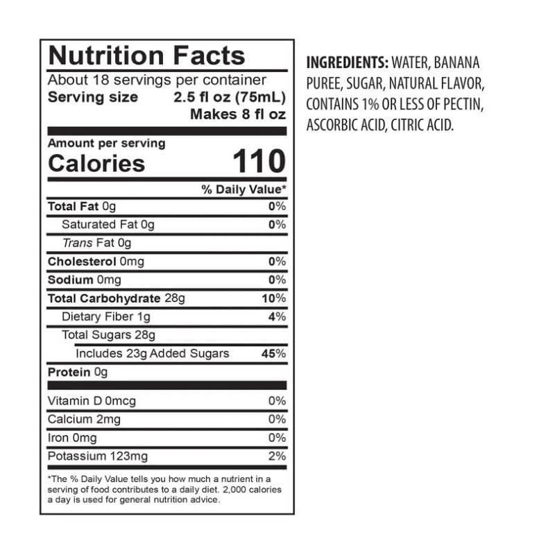 Maui Banana Premium Fruit Smoothie & Beverage Mix, 46 fl
