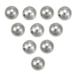 BodyJewelry Replacement Belly Ring Top Ball 5mm 14g Silver 10pcs