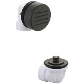 Olympia Overflow and Waste Drain Half Kit Matte Black, D-820H-PVC-MB