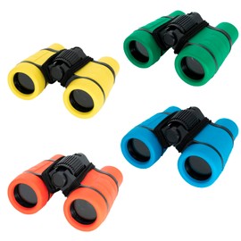 4 Pack Kids Binoculars Educational Learning Binoculars Children Binoculars Folding Real Binoculars for Bird Watching, Gifts for Outdoorsy Kids (Colour mixture1)