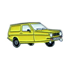 Metal Enamel Pin Badge Brooch Reliant Robin Yellow
