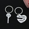 Eilygen Couple Gift 2PCS Matching Couple Keychains 11th 21th Wedding