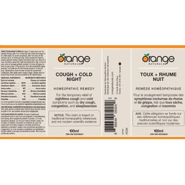 Orange Naturals Orange Naturals - Cough+Cold Night - 100ml
