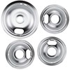 W10196405 W10196406 Chrome Drip Pans Kit by Blutoget -Compatible for