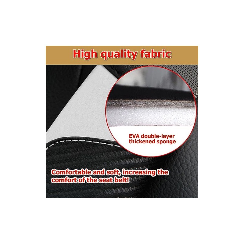 AUCELI Carbon Fiber Seat Belt Shoulder Strap Covers - 2