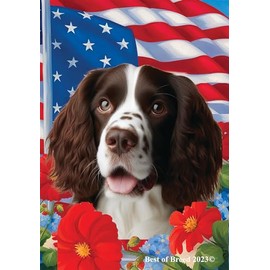 Springer Spaniel L/W - Best of Breed All-American Patriotic I Garden Flags