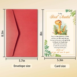 hvdler Sweet Mother’s Day Card for Auntie, Love Poem Card to My Best Auntie, Mothers Day Card from Niece, Auntie Birthday Card