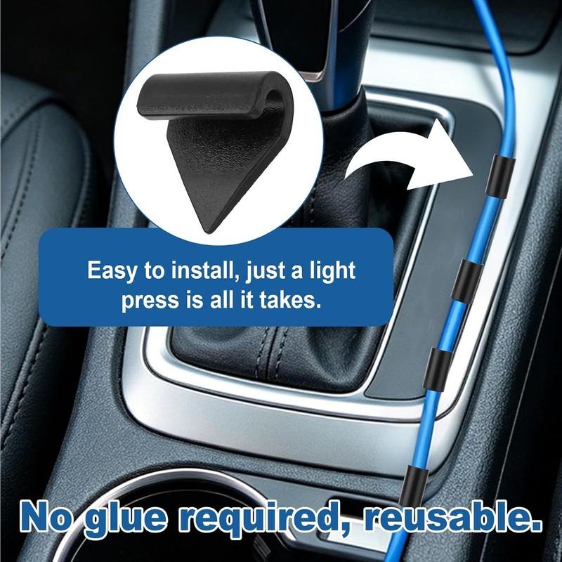 12Pzs Clips Cables Moldura Coche Organizador Cables Dashcam