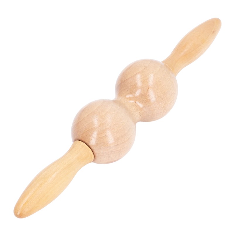 Wooden Meridian Massager Roll Stick Back Waist Neck Shoulder Spine