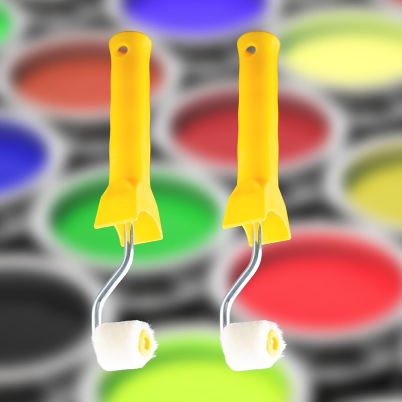 2-Pack Mini Foam Paint Rollers - 1 Inch Roller for