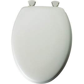 Mayfair 144ECA-000 White Elongated Traditional Wood Toilet Seat