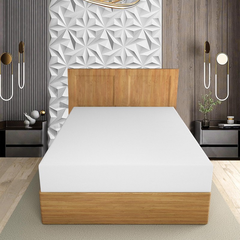HOME ACE White Easy Iron Percale 4FT Small Double Fitted