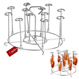 MUNTE Skewer Stand for Hot Air Fryer, Removable, Skewers Airfryer, Vertical Skewer Rack Set, Round Hot Air Fryer Rack, 18.5 x 10 cm, for Grilled Chicken Wings, Kebabs, Sausages