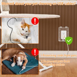 Young Dance Smart Home Switch Cover Outlet Covers,Plug Covers for Electrical Outlets,Socket Covers for Outlets Fit 4.95" H X 3.35" W X 2.56" D or Smaller,Provide Extra Space Inside for Plugs,Adapters