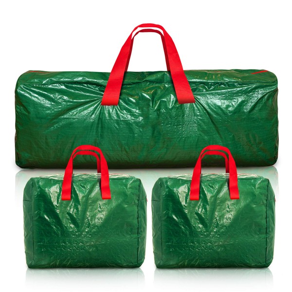 Hillington Christmas Tree Storage Bag and 2 Decoration Bags -