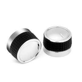 only fire Grill Control Knob, 2 Pack Gas Burner Replacement Knobs for BBQ Gas Grills with D Shaped Valve Stem, Chrome Plated Plastic with Nonslip Grip