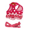 Dog Harness Leash Adjustable Escape Proof Breathable Safe Dots Design