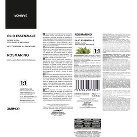 Italian Rosemary Essential Oil for Hair Growth 10ml | 100% Pure | Stimulates Hair Growth of Eyebrows and Eyelashes | Skin Beauty, Nourishes Scalp