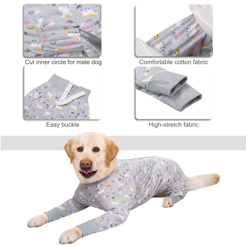 Recovery Suit for Large Medium Dogs After Surgery, Soft Breathable