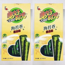 Seaweed Roll Snacks, Squid Flavor, 20.5g,(8 Count), 2 Pack