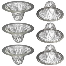 Seatery 1.0" Bathroom Sink Drain Strainers, 6PCS Drain Hair Catchers for Laundry, Mop Pool, Utility, Slop, RV Sink, Stainless Steel Drain Filter