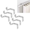 6PCS Curtain Rod Brackets Iron Adjustable Window Curtain Rod Support
