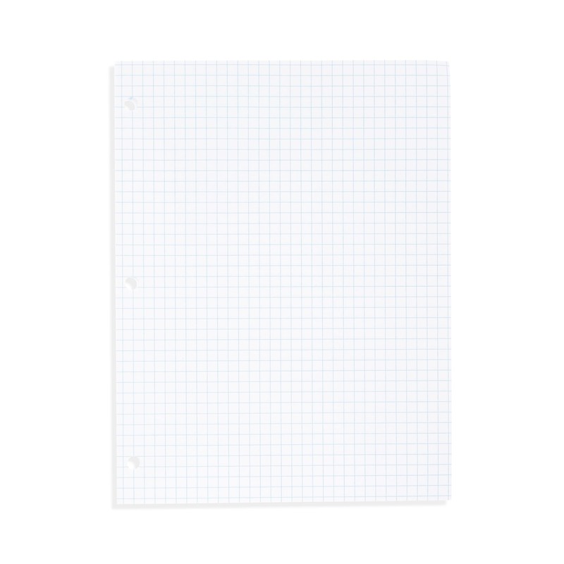 Blue Summit Supplies Graph Paper Bulk, 3 Hole Punch, Fits