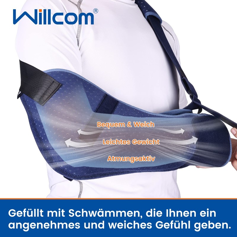 Willcom Arm Sling Shoulder, Medical Arm Strap for Men and