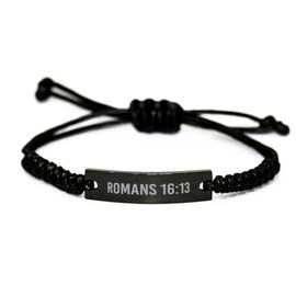 Romans 16 13 Bracelet Romans 16:13 Gift Bible Verse Jewelry Stainless Steel Bracelet