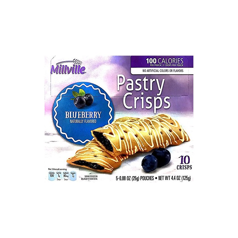 Millville Pastry Crisp Naturally Flavor (10 Bars) (Blueberry)