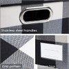 PRANDOM Large Collapsible Storage Bins with Lids [3-Pack] Fabric Foldable