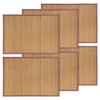 BambooMN Bamboo Slats Placemat with Fabric Border - Solid Colour