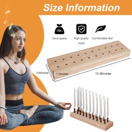 YiePhiot Tuning Fork Holder, Wooden Tuning Fork Holder, Tuning Fork Storage, Tuning Fork Wall Rack can Accommodate Up to 20 Tuning Fork Stands at the Same Time