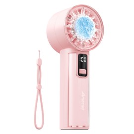 AMACOOL Handheld Fan with Ice Cooler, Mini Portable Fan Rechargeable, 18Hrs Cooling, 0-100 Adjustable Speed, Small Yet Powerful, Personal Hand Fans for Travel, Beach, Outdoor, Makeup, Gifts for Women